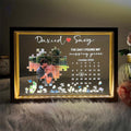 Puzzle Commemorative Edition LED Photo Frame, Personalized Photo Puzzle Dark Wood Color
