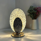 Oval Crystal LED Table Lamp