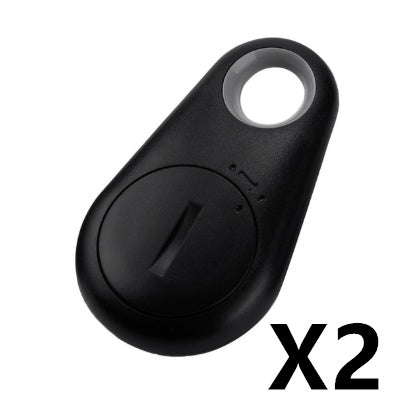Water Drop Bluetooth-compatible Anti Lost Object Finder 2PCS black Opp