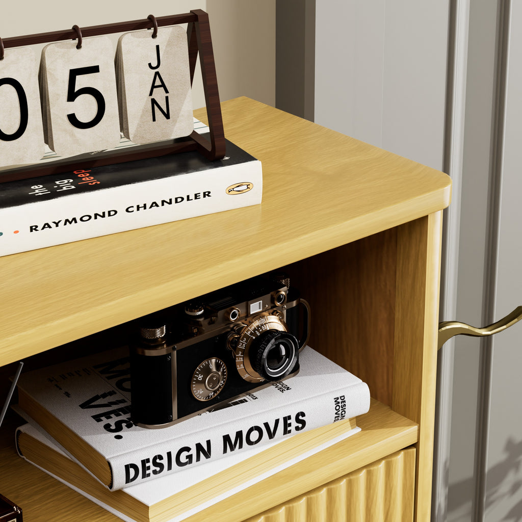 Shoe Cabinet Storage for Entryway Hidden Shoes Storage Cabinet with 3 Flip Drawers, Tall Free Standing Shoe Organizer Rack for Foyer, Hallway. Natural,31.6'' L x 9.6'' W x 54.4'' H.