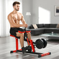 Adjustable Steel Seated Calf Raise Exercise Strength Training Gym Equipment, Red Red 1090x480x150 mm