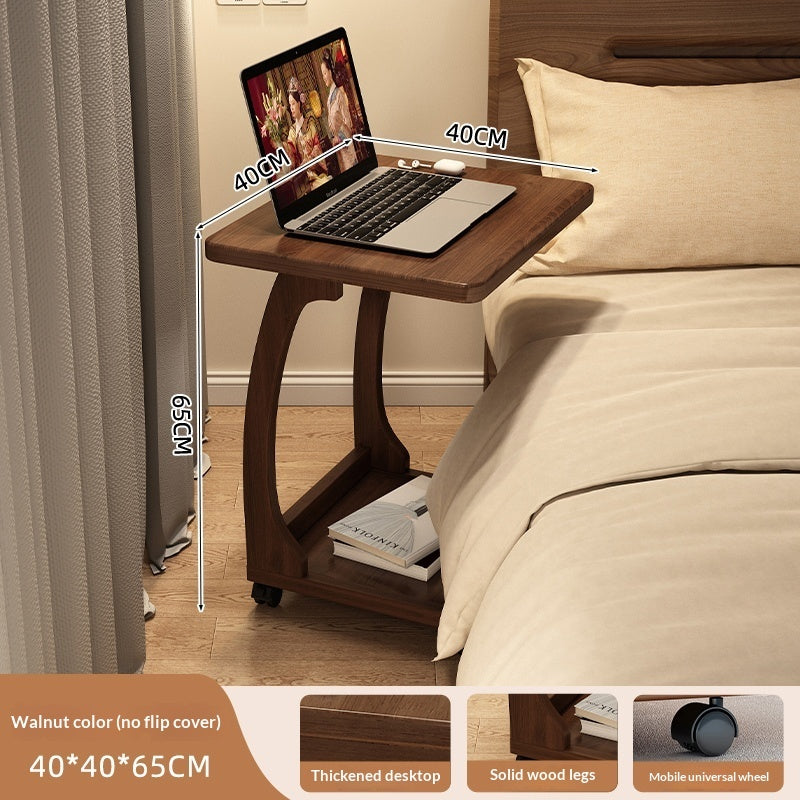 Small-sized Bedside Table Household Bedroom Nutbrown Flat model 40x40x65cm