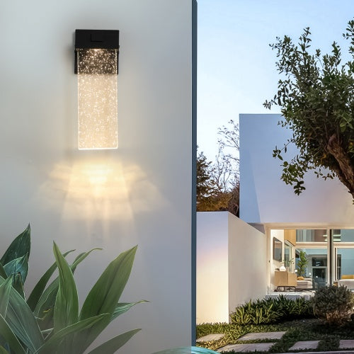 Outdoor Waterproof Transparent LED Crystal Wall Light Supports