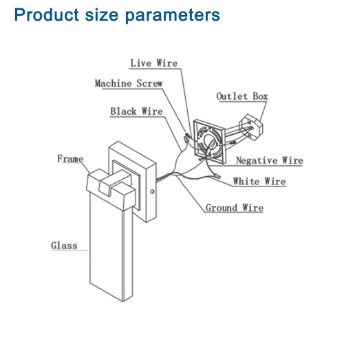 Outdoor Waterproof Transparent LED Crystal Wall Light Supports