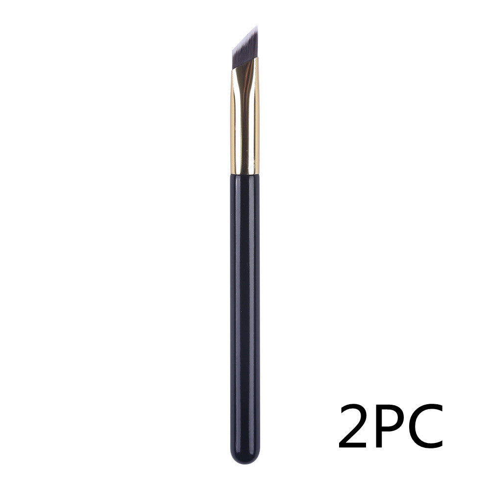 Wild Eyebrow Brush 3d Stereoscopic Painting Hairline Eyebrow Paste Artifact Eyebrow Brush Brow Makeup Brushes Concealer Brush Black 2PCS
