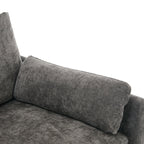Cozy Upholstered Sofa Set Oversized Comfy Cloud Sofa Double Cushion Sofa Group Plush Cushion Sofa Couch for Living Room, Grey