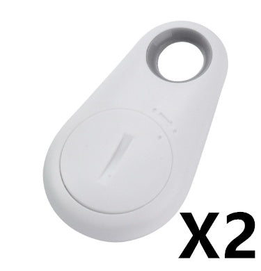 Water Drop Bluetooth-compatible Anti Lost Object Finder 2PCS White Opp