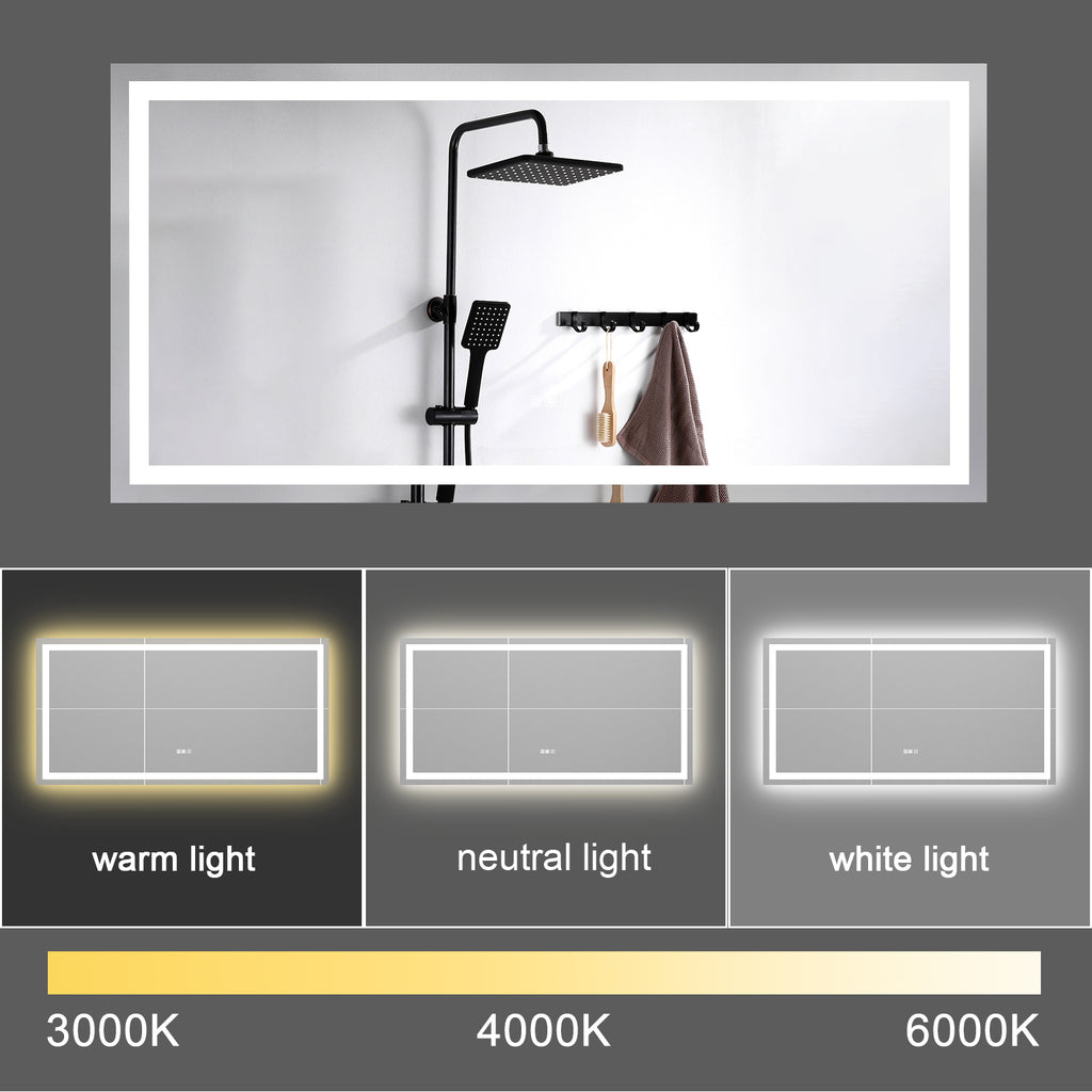 (Same as W134070942/L4004) 72'×36' LED Mirror Light Bathroom,anti-Fog & Dimming Led Bathroom Vanity Mirror