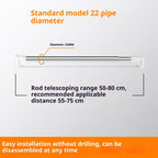 Telescopic Rod No-drill Balcony Clothes Hanger Bathroom 22MM