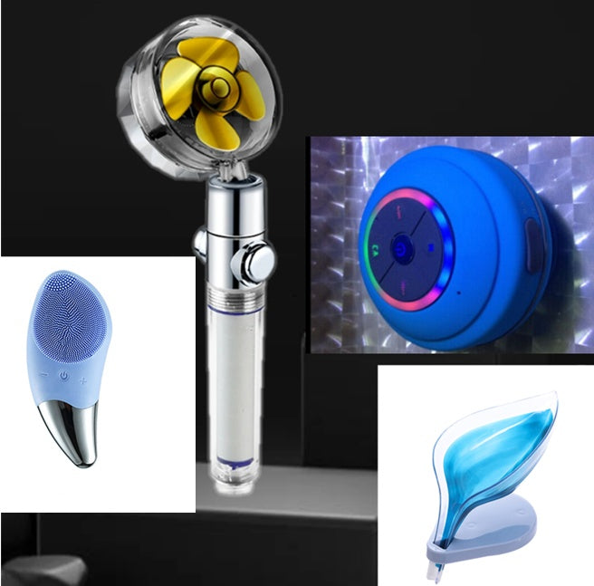 Mini Waterproof LED Speaker 4pcs set