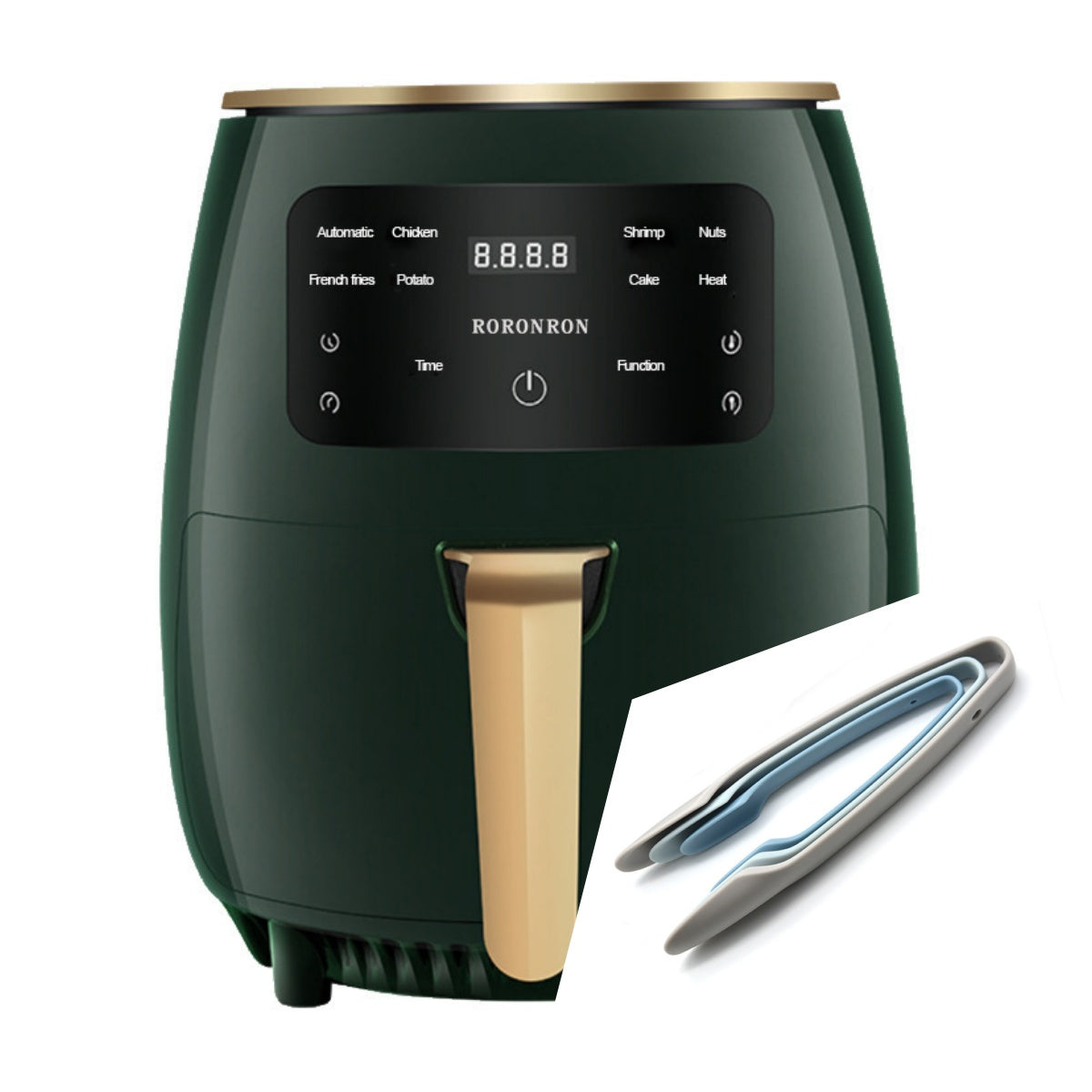 Air Fryer Smart Touch Home Electric Fryer Green with clip
