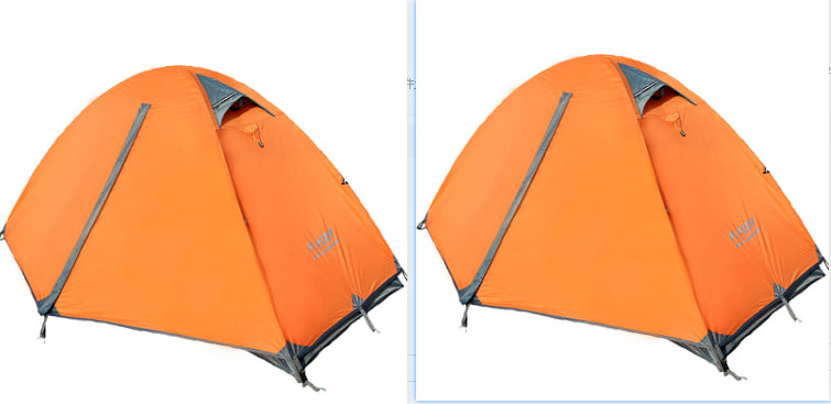 Outdoor Double Camping Rainproof Tents Outdoor Camping High Mountain Snowfield Ultra-light Camping Equipment Orange 2pc
