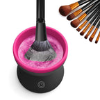 Electric Makeup Brush Cleaner Machine Portable Automatic USB Cosmetic Brush Cleaner Tools For All Size Beauty Makeup Brushes Set Black Rose Red