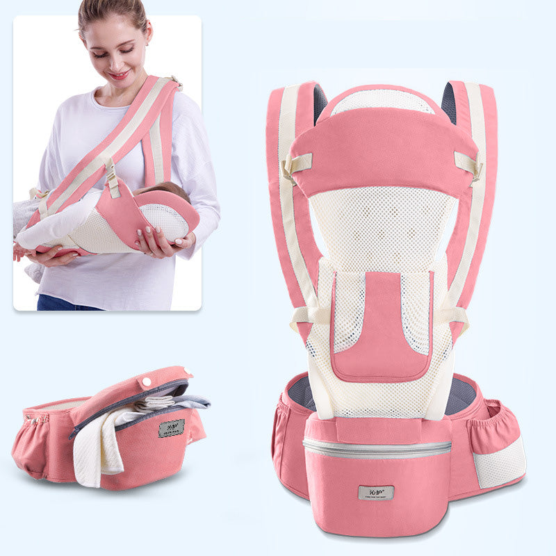 Ergonomic Baby Carrier Infant Baby Hipseat Carrier 3 In 1 Front Facing Ergonomic Kangaroo Baby Wrap Sling Breathable powder