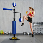 4.6'-6.7' Speed Bag Boxing Bag Stand, Reflex Bag Boxing Training Equipment, Speed Punching Bag, Blue