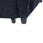 Modern Loveseat Sofa Pull-out Bed with Adjustable Backrest, USB Ports, Lumbar Pillows, Blue Chenille, 52.8'