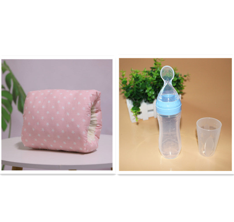 Adjustable Baby Cotton Nursing Arm Pillow Breastfeeding Washable Baby Infant Nursing Breastfeeding Pillow Cushion Arm Pad Pink stars set 25X23CM