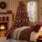 4PCS Set 4.7in Christmas Tree Glass Ball Ornaments Shiny Hanging Tree Decor Holiday Party Home Decor