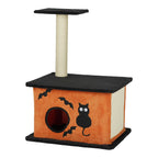 Halloween Cat Tree, Cat Tower Cat Tree For Indoor Cats With Spacious Cat Condo, Large Platform, Sisal Scratching Post, Orange & Black Orange and black