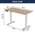 Electric Standing Desk Height Adjustable Desk for Home and Office Computer Table Gaming Desk Modern Luxiury Table 55' Lift-up Desk