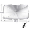 Foldable Car Windshield Sun Shade Umbrella UV Protection Heat Insulation Parasol Auto Front Window Cover Interior Protector Summer Gadgets Titanium silver Large