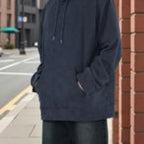 Export Quality English European And American Sizes Jacquard Round Neck Hoodie For Men Blue