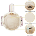 Barrel Drawstring Makeup Bag Large Capacity Women's Cosmetic Bag Toiletries Organizer Pouch Lady Travel Storage Case