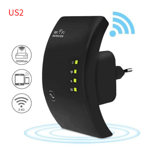 Wifi Repeater Black US Plug 2PC