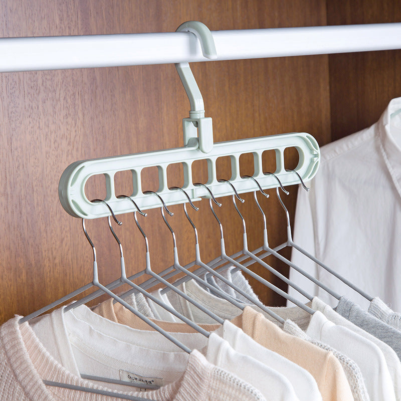 9-hole Clothes Hanger Organizer Space Saving Hanger Multi-function Folding Magic c Scarf Clothes Storage