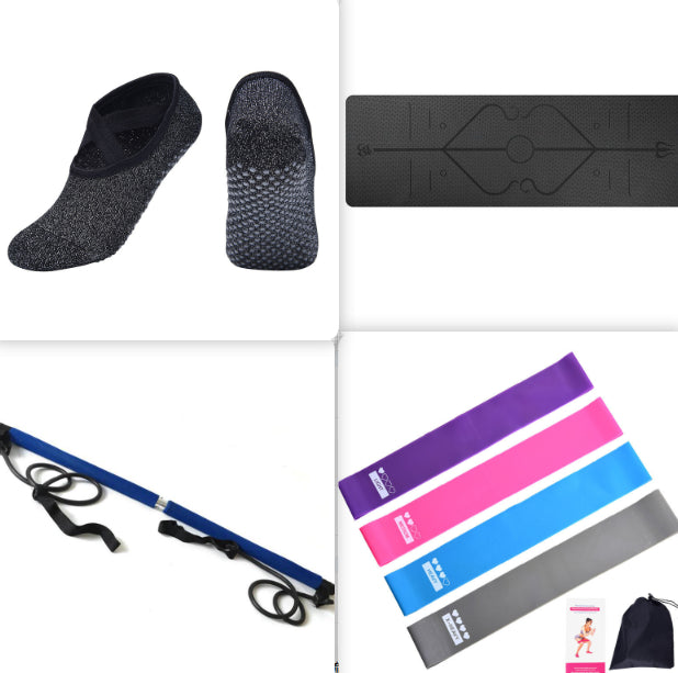 Non Slip TPE Yoga Mat Position Line Beginner Set3