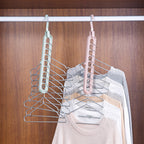 9-hole Clothes Hanger Organizer Space Saving Hanger Multi-function Folding Magic c Scarf Clothes Storage