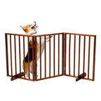 24 Inch Brown Foldable 3-pack Pet Fence