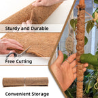 Coco Liner Roll, 16 x 160 Inch Coconut Fiber Liners for Planter Window Box Flower Basket, Reptile Carpet, Garden Decoration