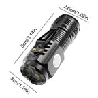 LED Strong Light Flashlight Rechargeable Multi functional for Long Range Portable Outdoor Home Mini Flashlight Cap Clip Light S-015