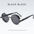 2020 NEW Vintage Steampunk Sunglasses Round Punk Alloy Metal Retro Red Sun Glasses Women Goggles Men Gothic Style Shades Color 02 Punk Sunglasses
