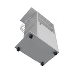 Kitchen Cart Kryot Single Door Cabinet Four Casters White Finish