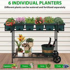 43x17x29 Plastic Garden Bed w/Wheels+Storage | Raised Planter for Vegetables & Flowers | Backyard/Patio/Balcony