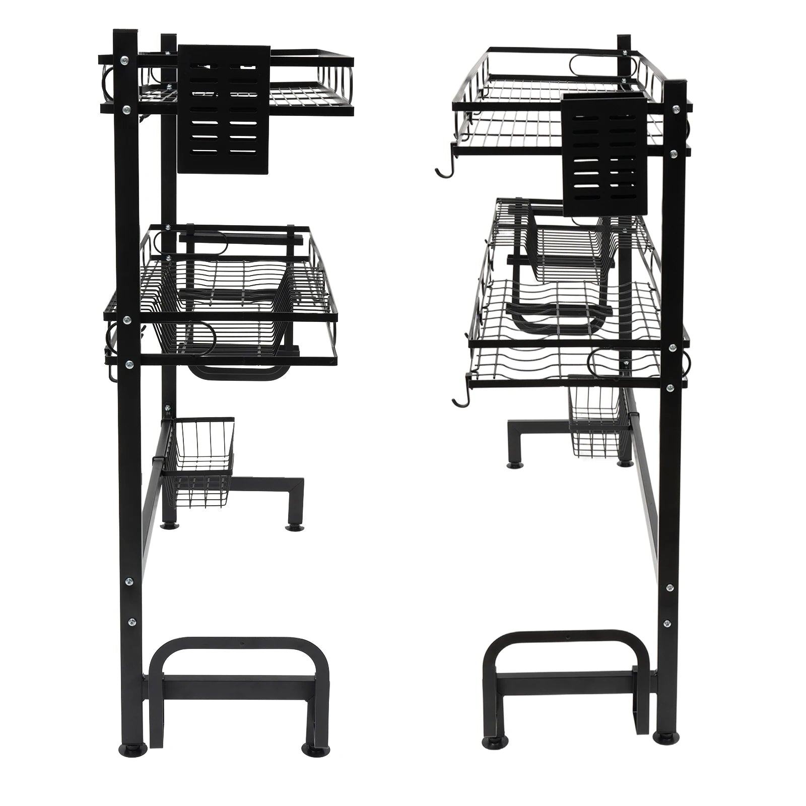 62/82cm Sink Storage Rack - Durable, Space-Saving Design for Organizing Kitchen Essentials