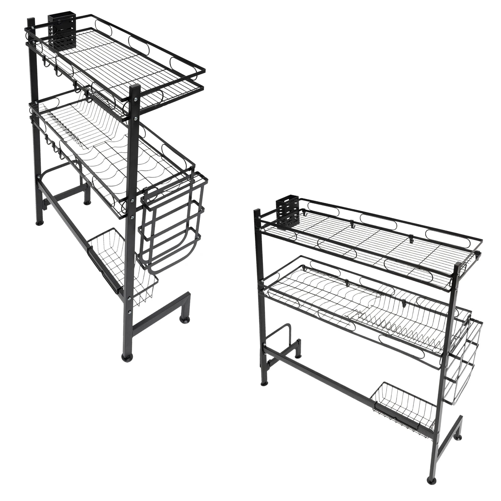 62/82cm Sink Storage Rack - Durable, Space-Saving Design for Organizing Kitchen Essentials