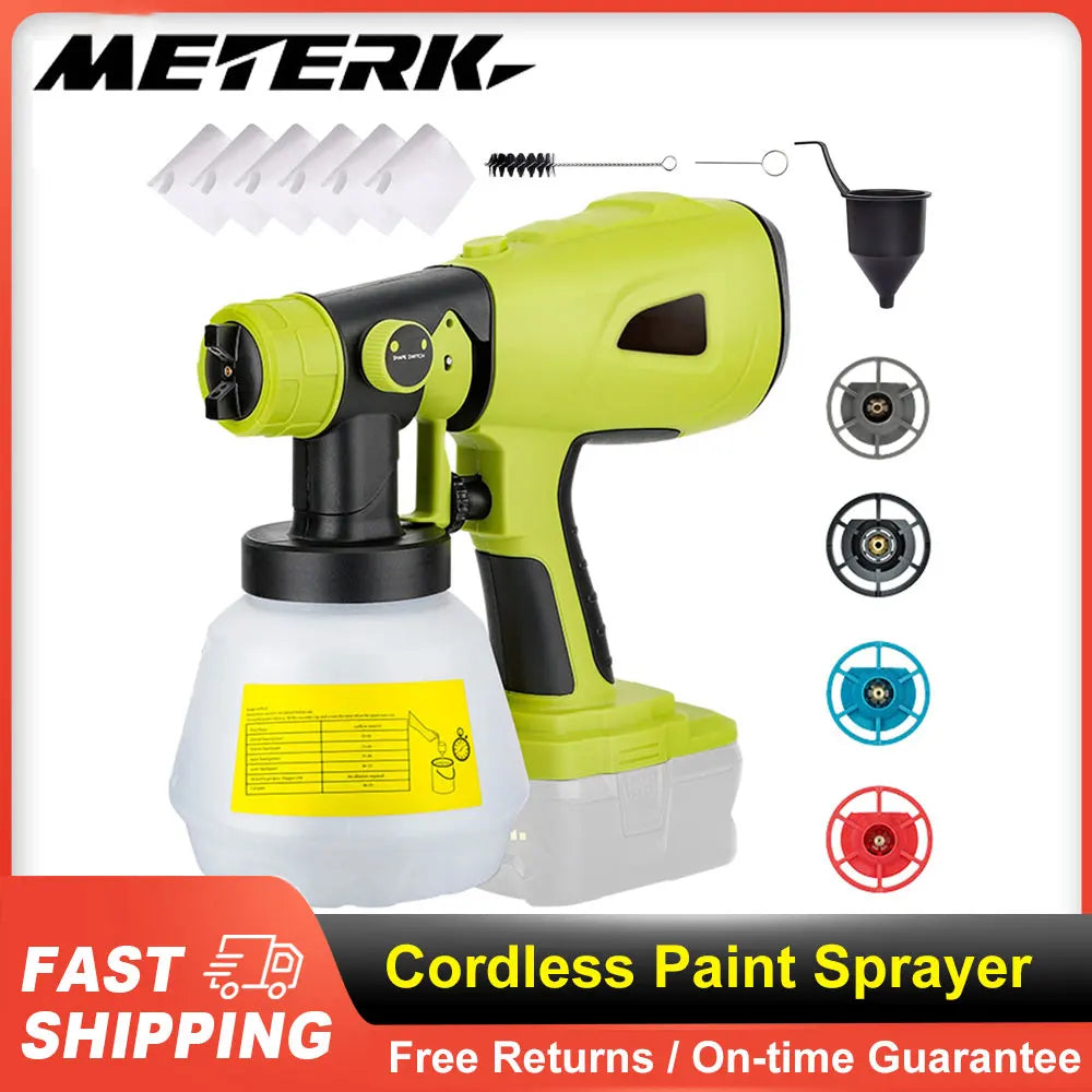 Cordless Paint Sprayer replacement for DEWALT, RYOBI 20V Max Battery,Handheld Electric Paint Sprayer Tools with 1000ML Container