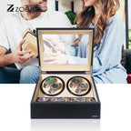 Automatic Watch Winder 4+6 Slots USB Plug Watch Winder WIth Quiet Motor PU Leather Watch Storage Box Best Gifts