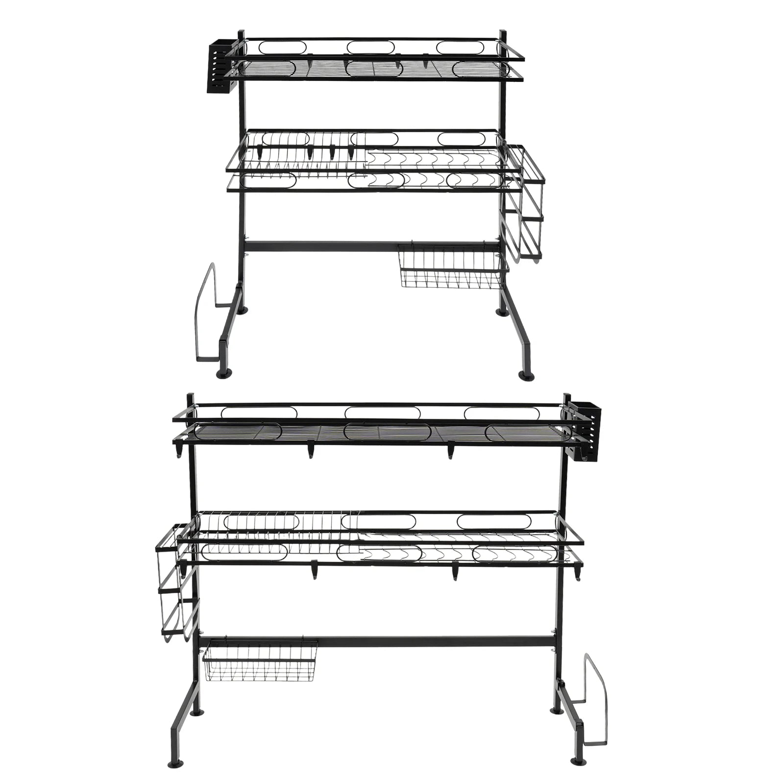 62/82cm Sink Storage Rack - Durable, Space-Saving Design for Organizing Kitchen Essentials