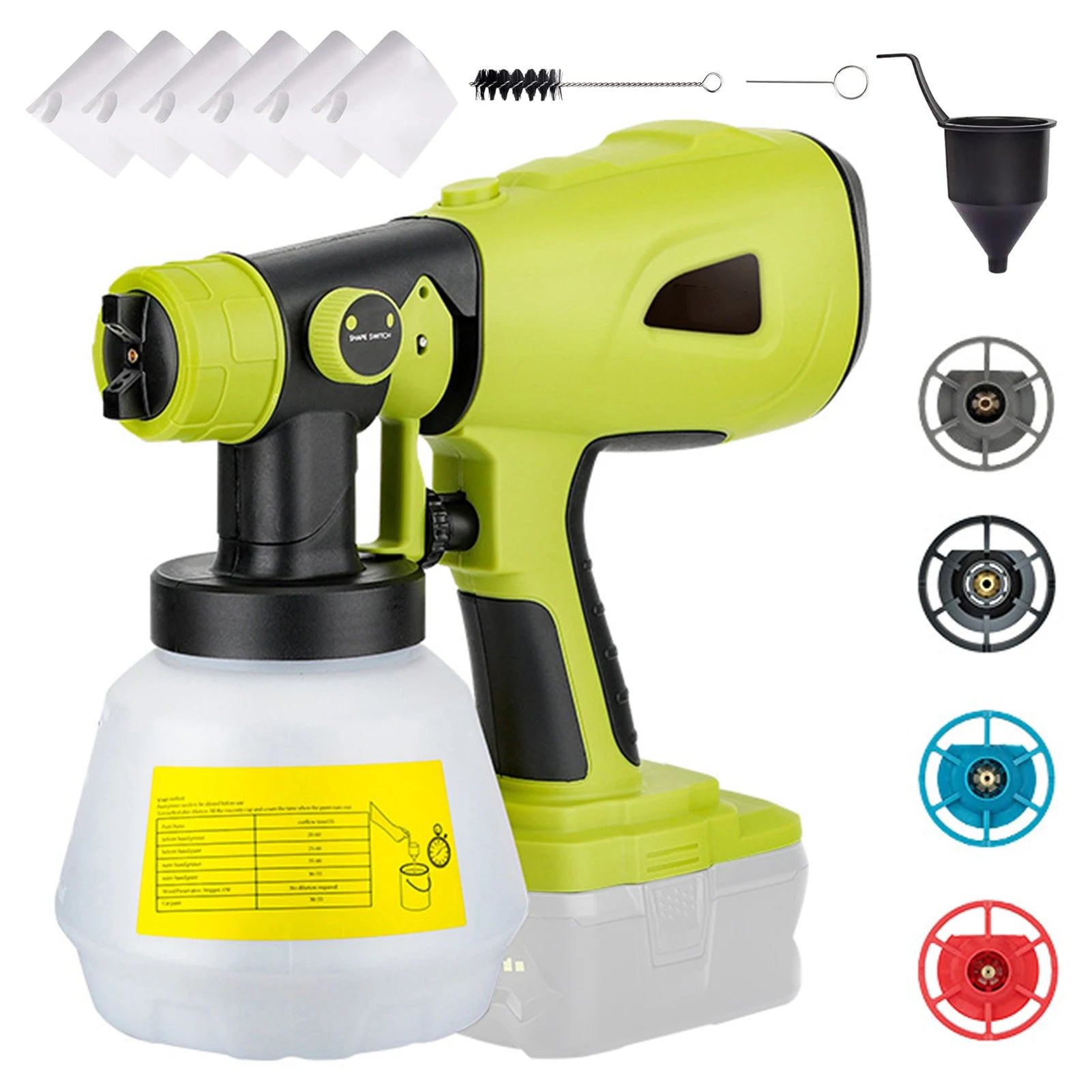 Cordless Paint Sprayer replacement for DEWALT, RYOBI 20V Max Battery,Handheld Electric Paint Sprayer Tools with 1000ML Container Green