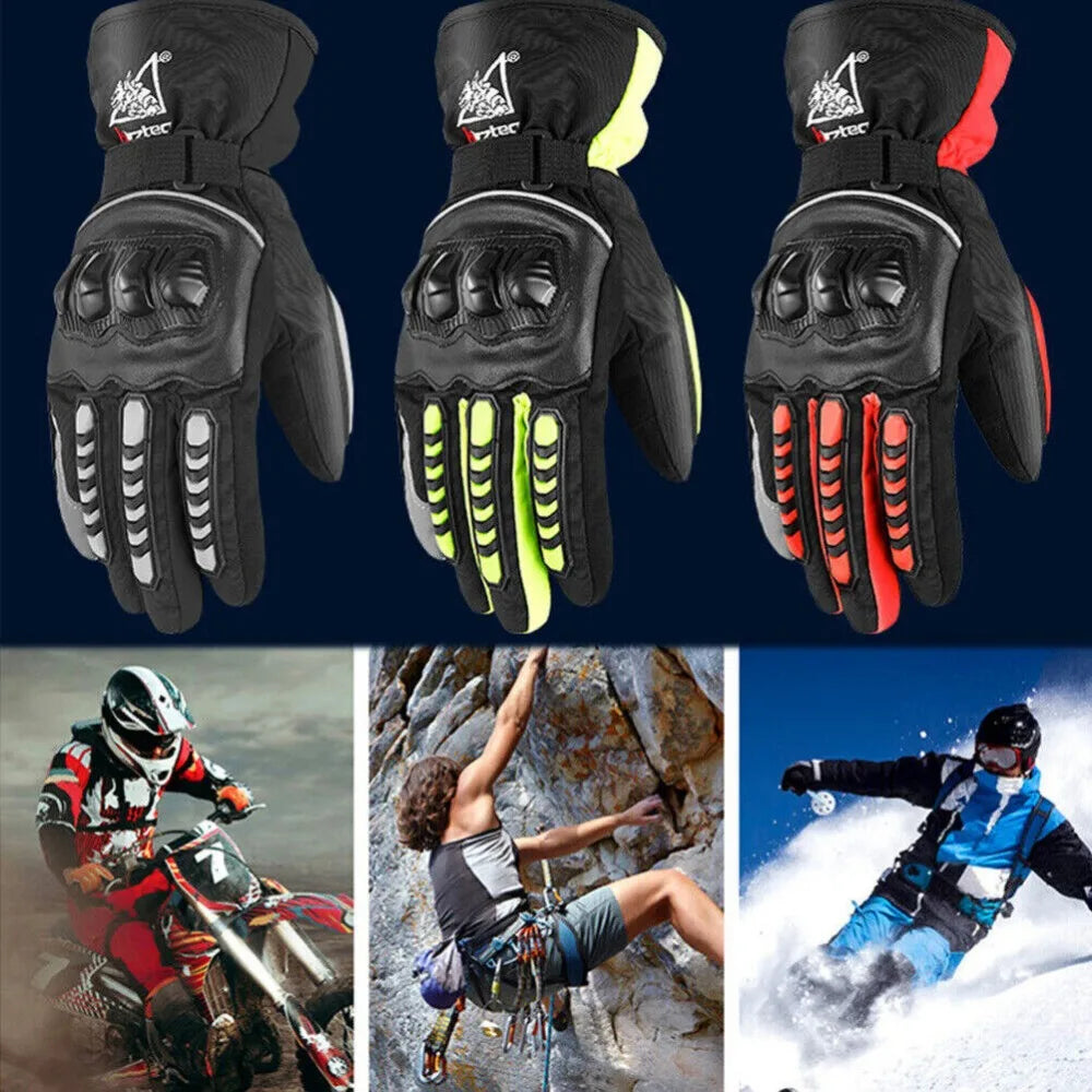 Winter Motorcycle Gloves for Men Women Touch Screen Motocross Riding Gloves Windproof Cold Weather Warmer Full Finger Gloves