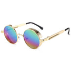 2020 NEW Vintage Steampunk Sunglasses Round Punk Alloy Metal Retro Red Sun Glasses Women Goggles Men Gothic Style Shades