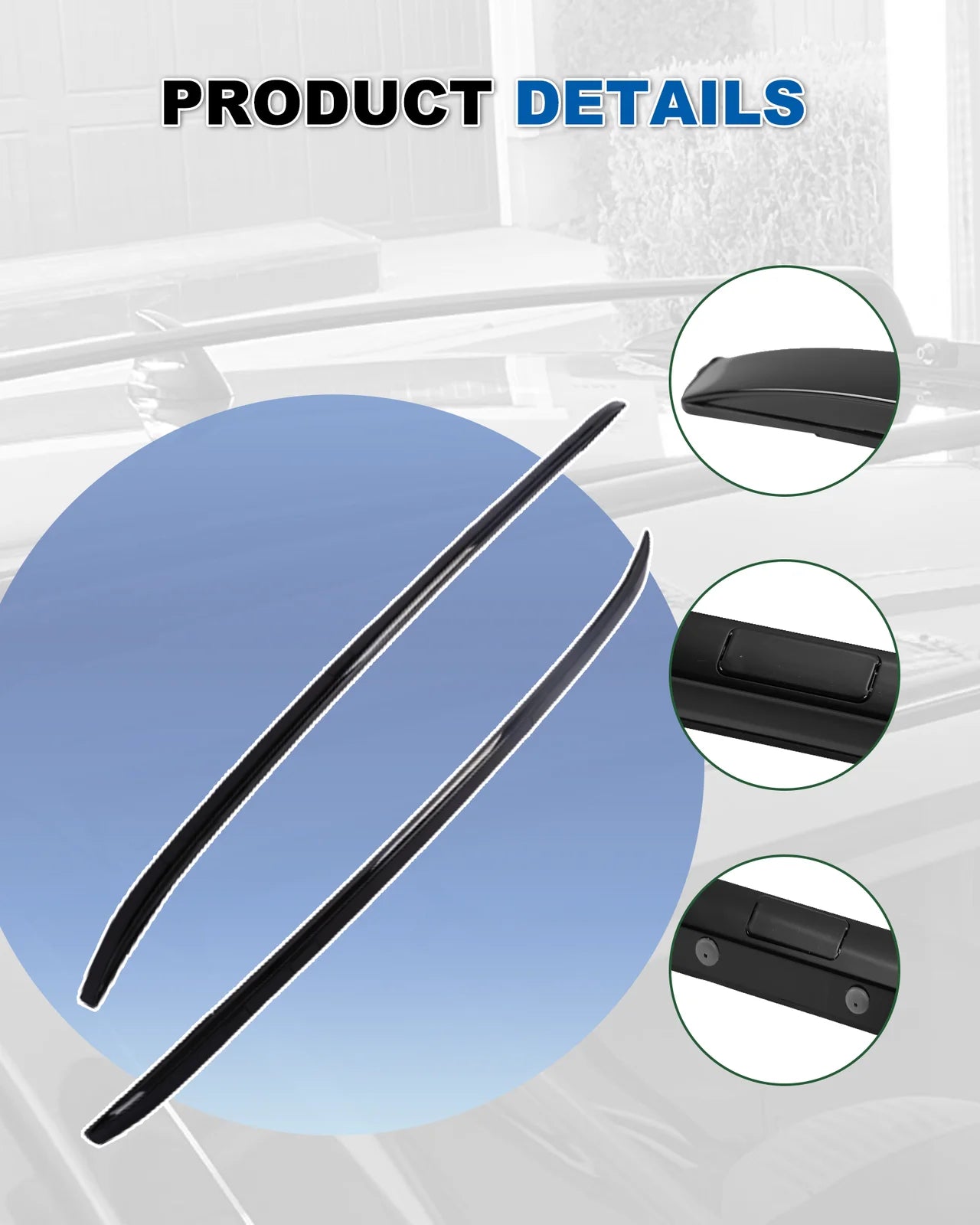 Roof Rack Side Rails Fit for Honda CRV CR-V 2023 2024,Black Aluminum Cross Rails