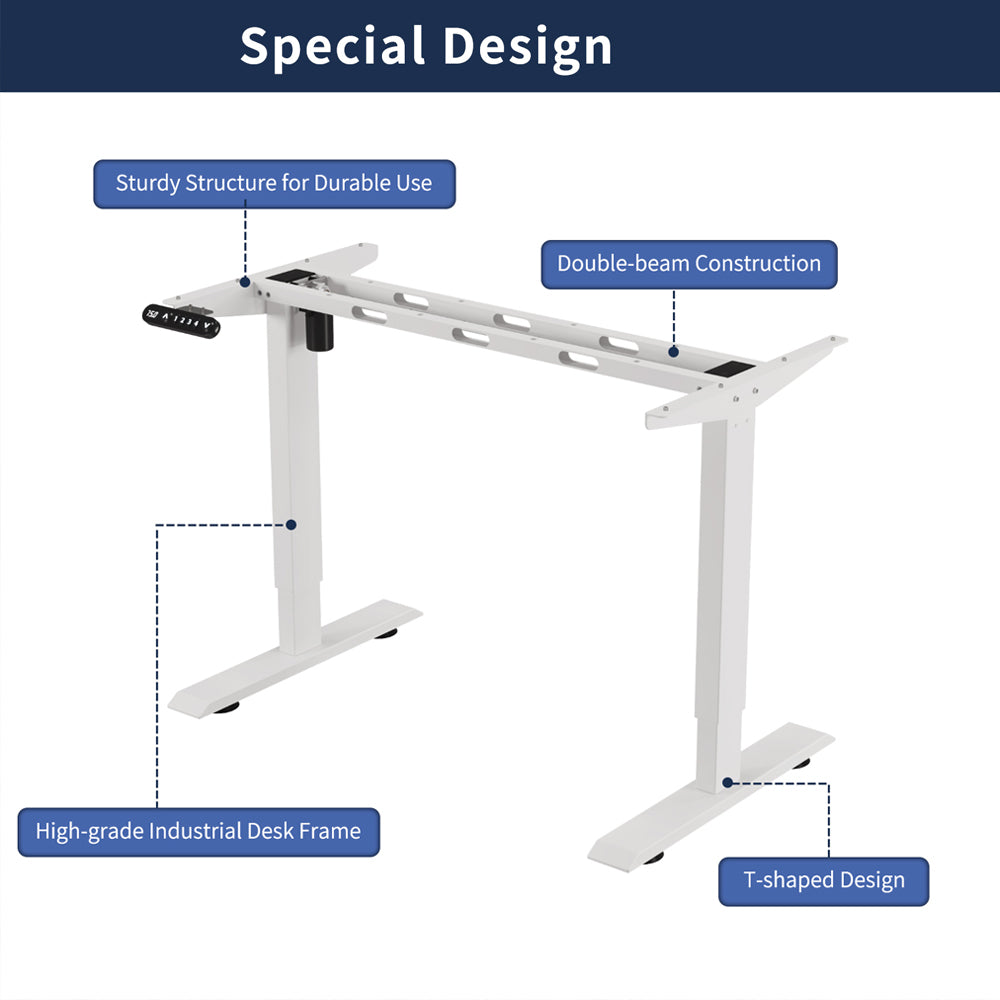 Electric Standing Desk Height Adjustable Desk for Home and Office Computer Table Gaming Desk Modern Luxiury Table 55' Lift-up Desk