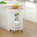 Mobile Kitchen Cart White 850x425x150 mm