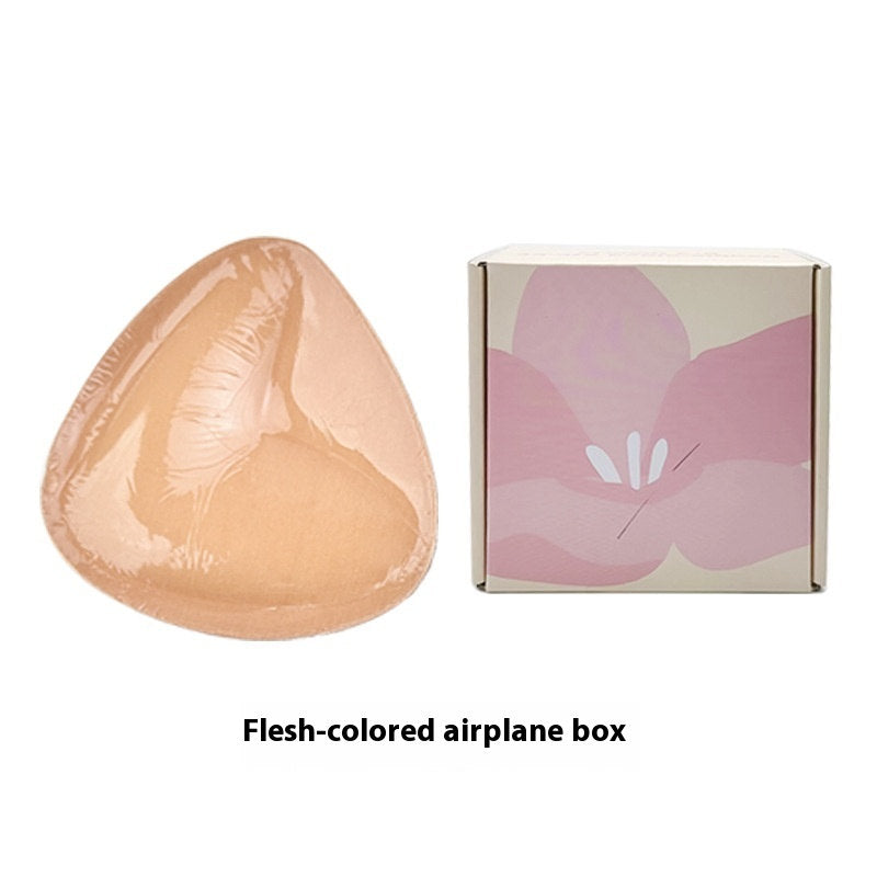 Double Sided Adhesive Sticky Bra Inserts Push Up Thick Sponge Breast Lift Pads Women Swimsuit Bikini Cup Enhancer Skin Airplane Box