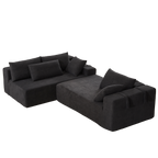 Modern Chenille Upholstered Sectional Sofa Couch Set,Modular 108' L Shaped Sectional Living Room Sofa Set With 6 Pillows,Free Combination Sofa Couch for Living Room,Bedroom(Left Chaise)W834P240009
